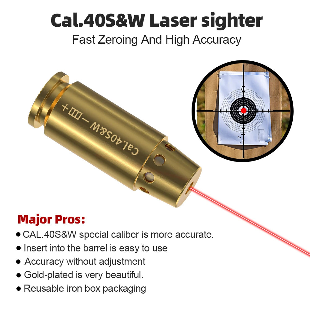 40SW Red Laser Bore sighter Cartridge.