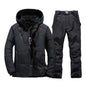 Ski Suit Men Thermal Winter Windproof Skiing Down Jacket and Bibs Pants.