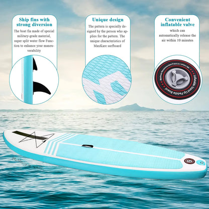 Inflatable Paddle Board with Paddleboard Accessories Triple Action Pump.