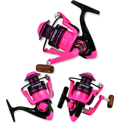 Pink Fishing Reel 2000-7000 High Speed 5.2 1 Ratio Spinning Reel.