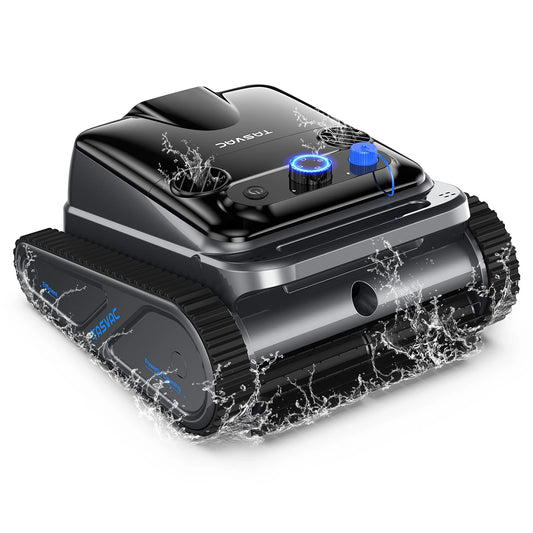 Cordless Robotic Pool Cleaner, Pool Vacuum for Inground Pools with 4 Motors.