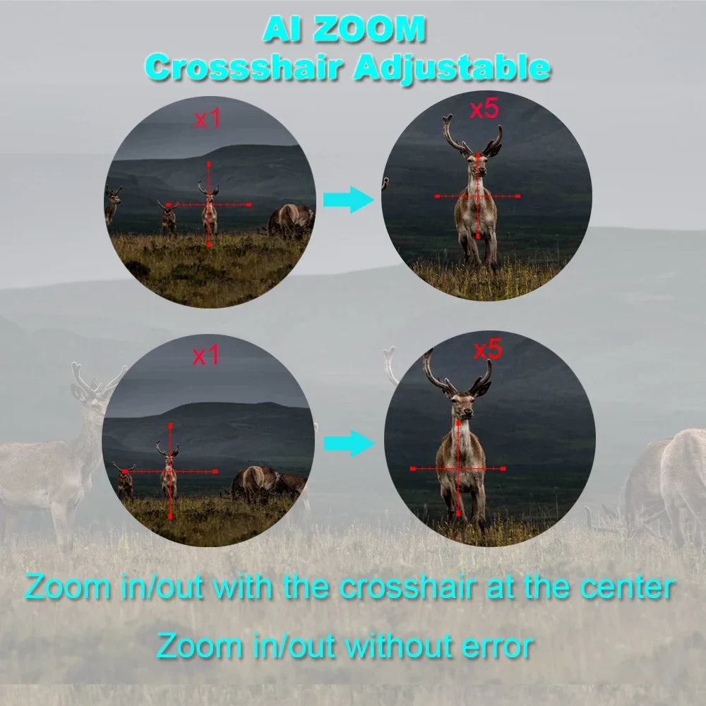 Digital Night Vision Riflescope 940nm IR Scope 5X Zoom HD 1080P Video Photo 300m.