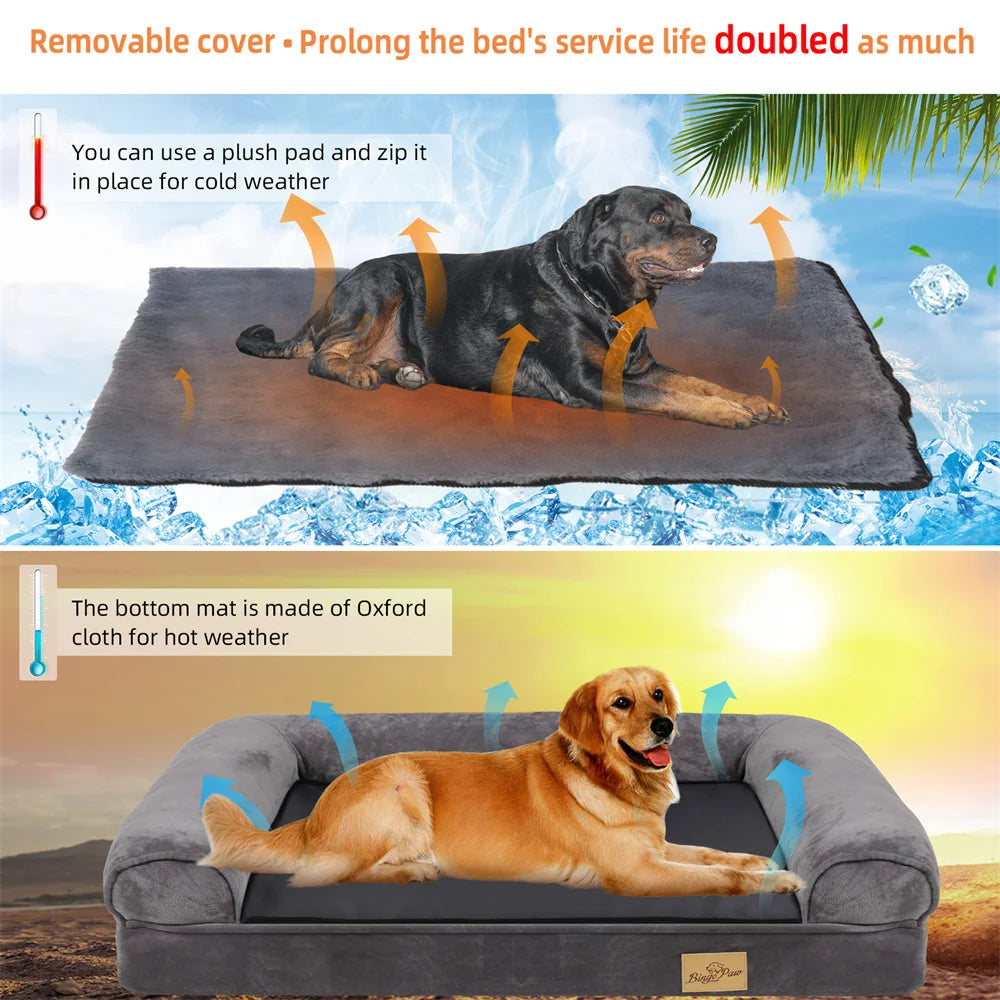 XXXL Large Calming Dog Bed Orthopedic Memory Foam Waterproof Removable Cover.
