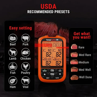 HOME 1000FT Wireless Meat Thermometer Digital with 2 Upgraded Ultra-Thin Probes.