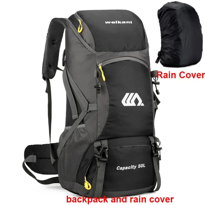 50L Travel Backpack large Hiking Bag Waterproof Outdoor Sports.
