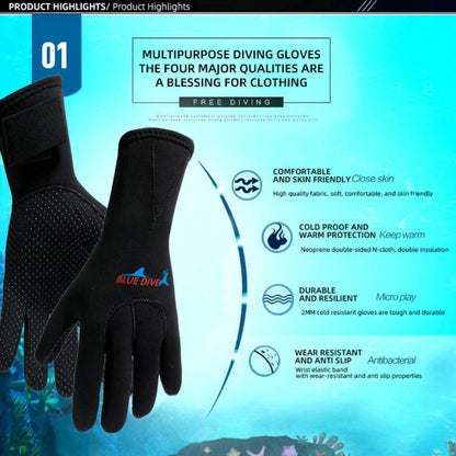 3mm Neoprene Diving Gloves.