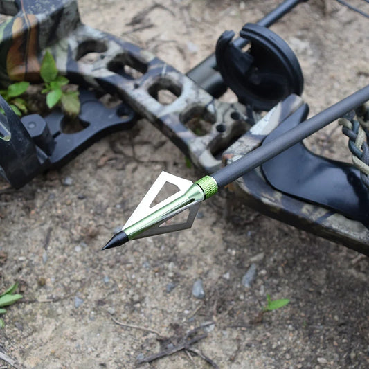 12Pcs 100 Grain Broadheads 3 Blades Tips for Arrows