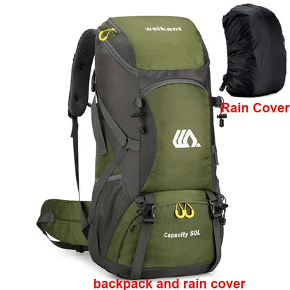 50L Travel Backpack large Hiking Bag Waterproof Outdoor Sports.