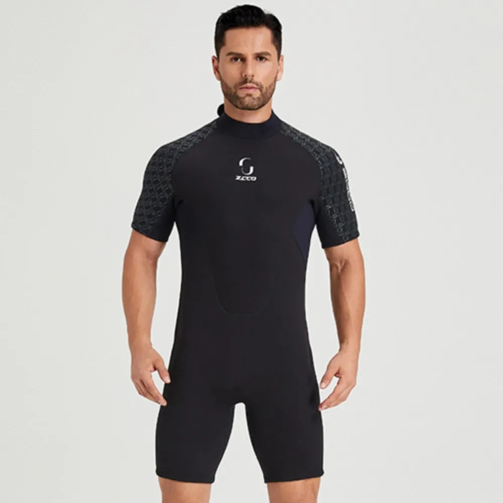 Wetsuit 3mm Neoprene Surf Suit Short Sleeve Swimwear.