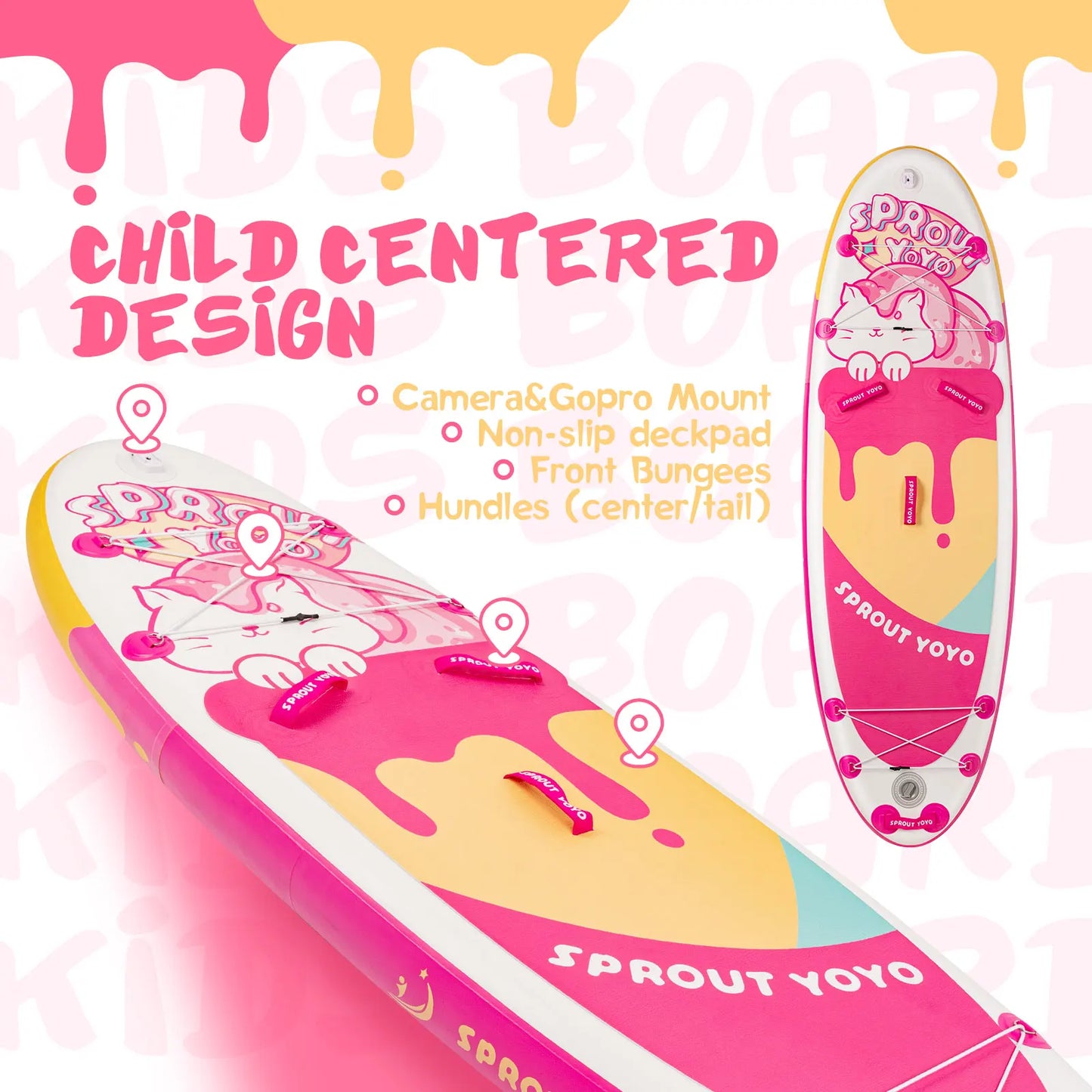 Kids Stand Up Paddle Board with Inflatable SUP Accessories.