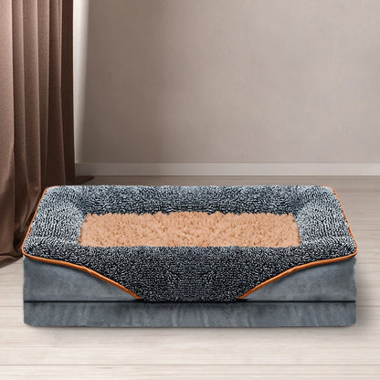 An oversized dog bed removable washable for all seasons, pet bed sofa.