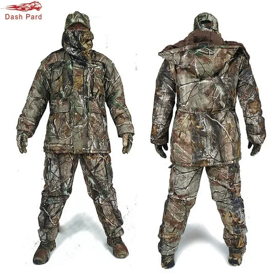 High Quality Man Winter  Camouflage Ghillie Suit Outdoor Cold Weather Suit.