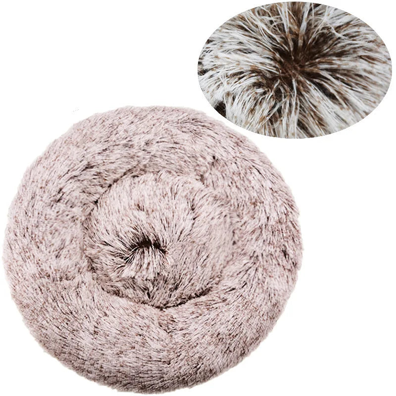 40-90cm Round Pet Bed for Large Dog Bed Super Soft Cat Bed Medium Dog House Winter Warm Sleeping.