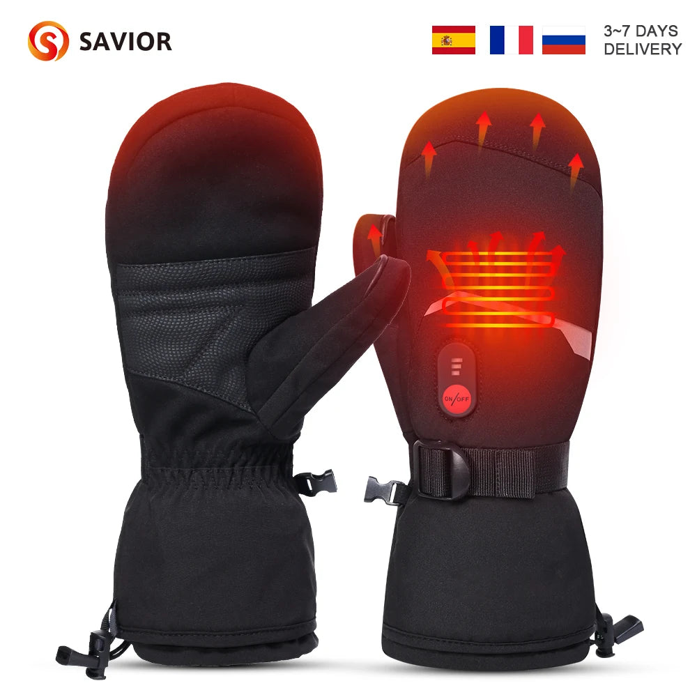 Gloves Crab Finger Style Heating Hand Warm Electric Thermal Gloves.