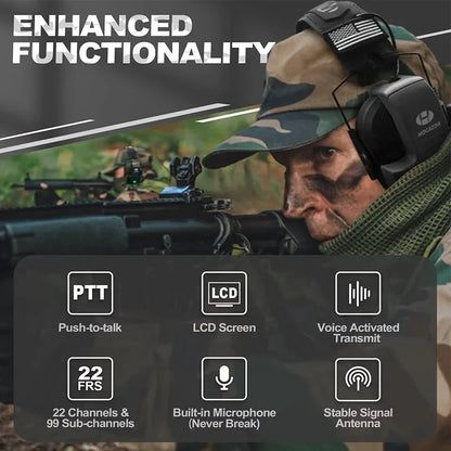 Noise Cancelling Headphones Adapter Electronic Shooting Microphone 3 Mile Range.