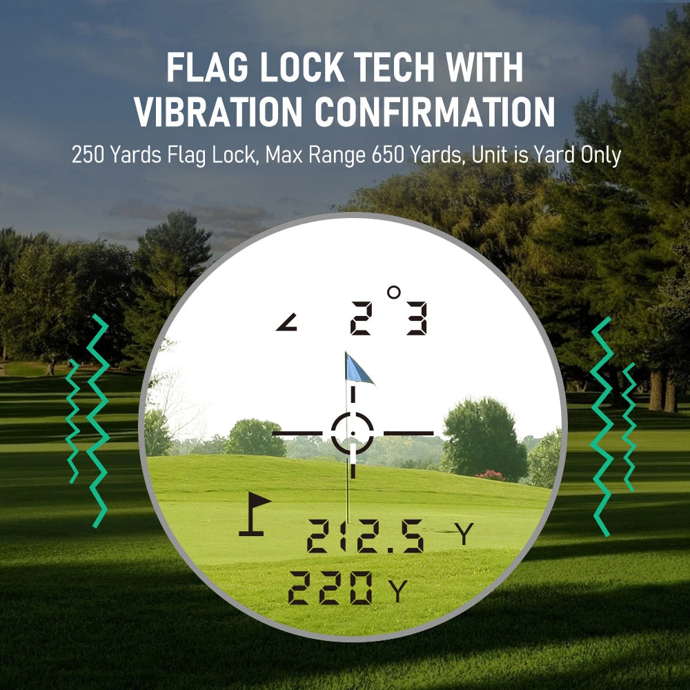 Laser Golf Range Finder with Slope Compensation Vibration for Hunting