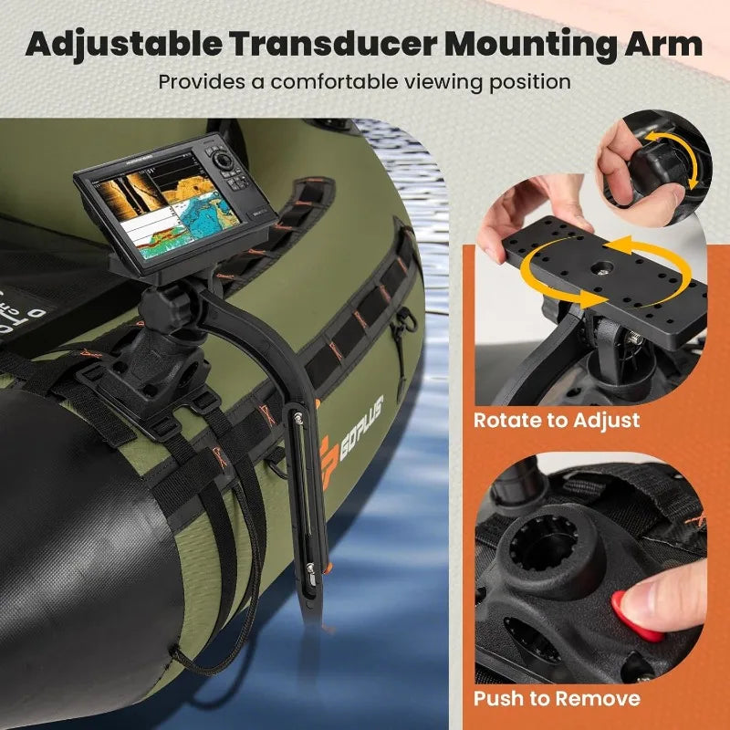 Inflatable Float Tube, With Fish Ruler, Pump, Storage Bag