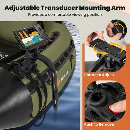 Inflatable Float Tube, With Fish Ruler, Pump, Storage Bag