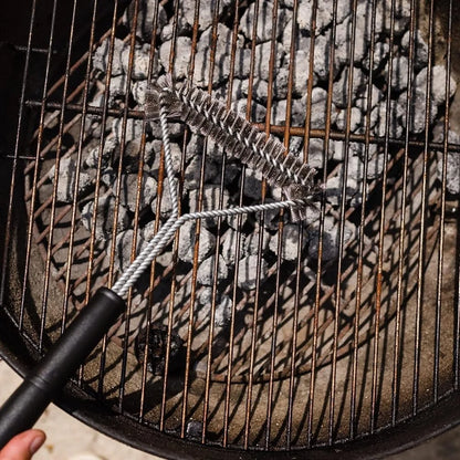 Heavy Duty BBQ Grill Brush 18 Inch Stainless Steel Long Handle.