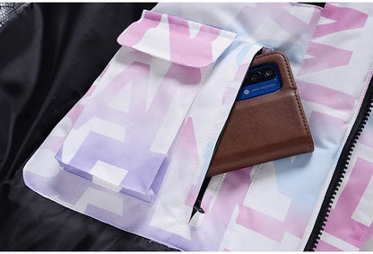 Women Ski Suit Winter Windproof Waterproof Snowboarding Jacket and Pants.