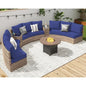 Furniture Sets, 3 Piece Half-Moon Sectional Round Sofa Set.