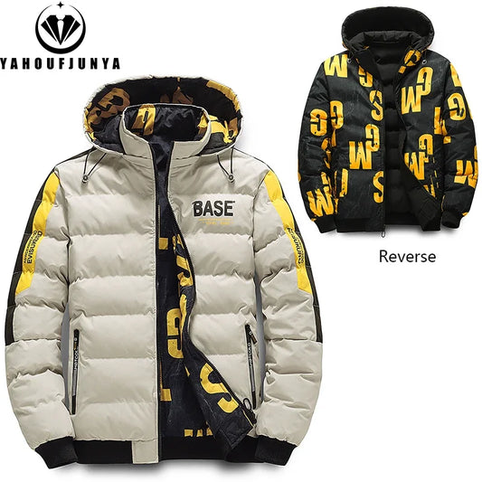 Winter Men Outdoor Windbreak Brand Removable Hooded Jacket.