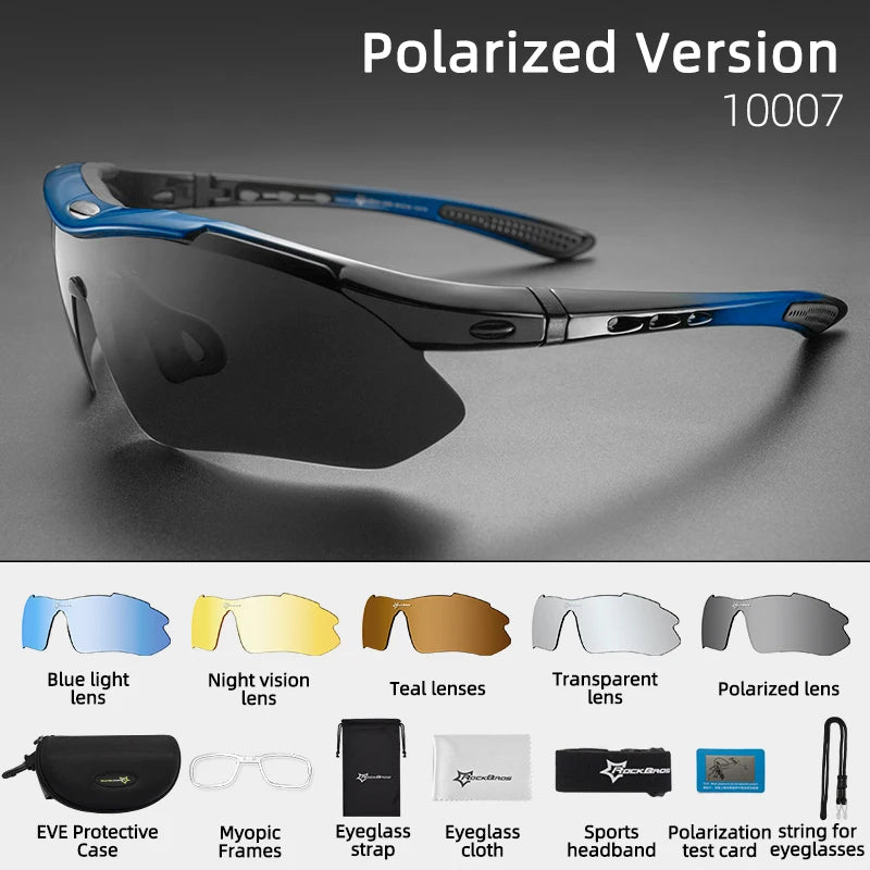 Polarized Cycling Glasses Men & Women Sports Sunglasses Road.