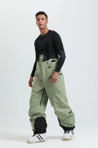 Ski Pants Winter Waterproof Men  Snowboard Overalls Suspender Snow pants Warmth -40 degrees.