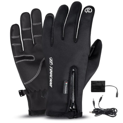 Electric Thermal Heat Gloves Winter Warm Touch Screen Waterproof Rechargeable 
.