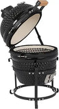 Charcoal Grill and Smoker with Cast Iron Grate.