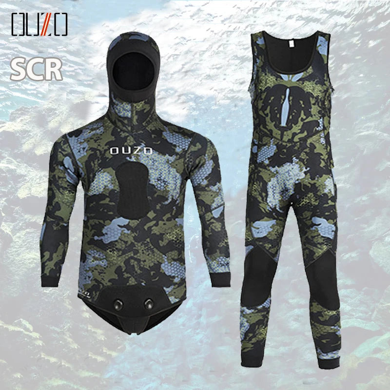 3mm Neoprene Wetsuits Camo Diving Suits.