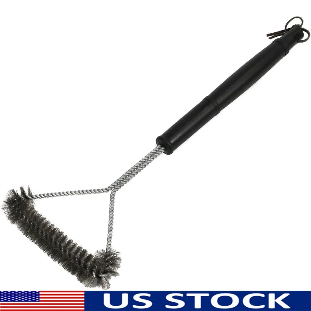 Heavy Duty BBQ Grill Brush 18 Inch Stainless Steel Long Handle.