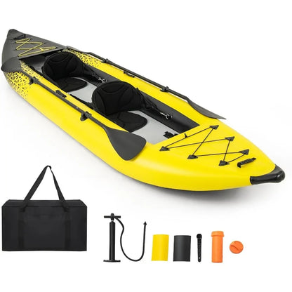 , 12.5Ft 507lbs Tandem Kayak with 2 Aluminum Paddles,