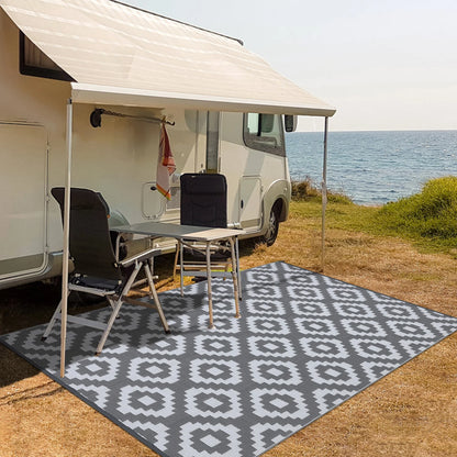 Outdoor Rug Plastic Straw Rug Waterproof Rug Reversible Outdoor Floor Mat.