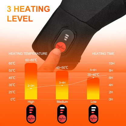Rechargeable Thermal Electric Heated Gloves Touch Screen Waterproof.