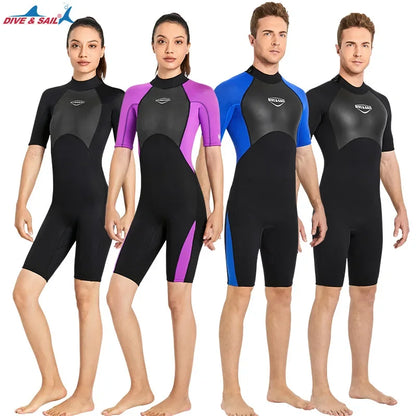 2mm Diving Suit Short Sleeve Warm Wetsuit.