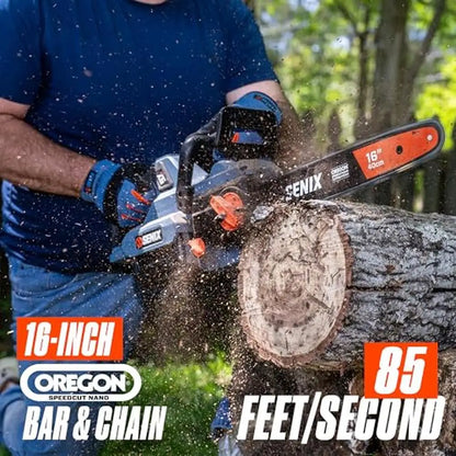 60V Max Brushless Chainsaw with Oregon Bar and Chain