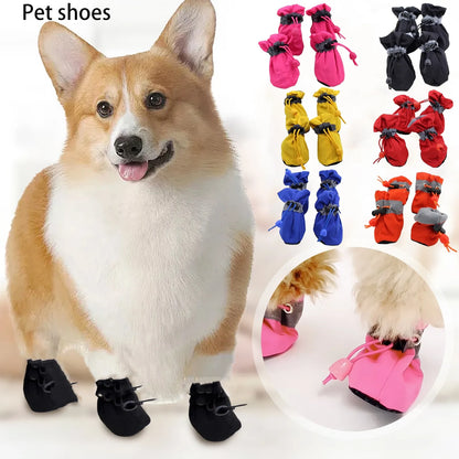 Dog Shoes That Don't Fall Off Breathable Soft-Soled Shoes Non-Slip Walking Shoes Adjustable.