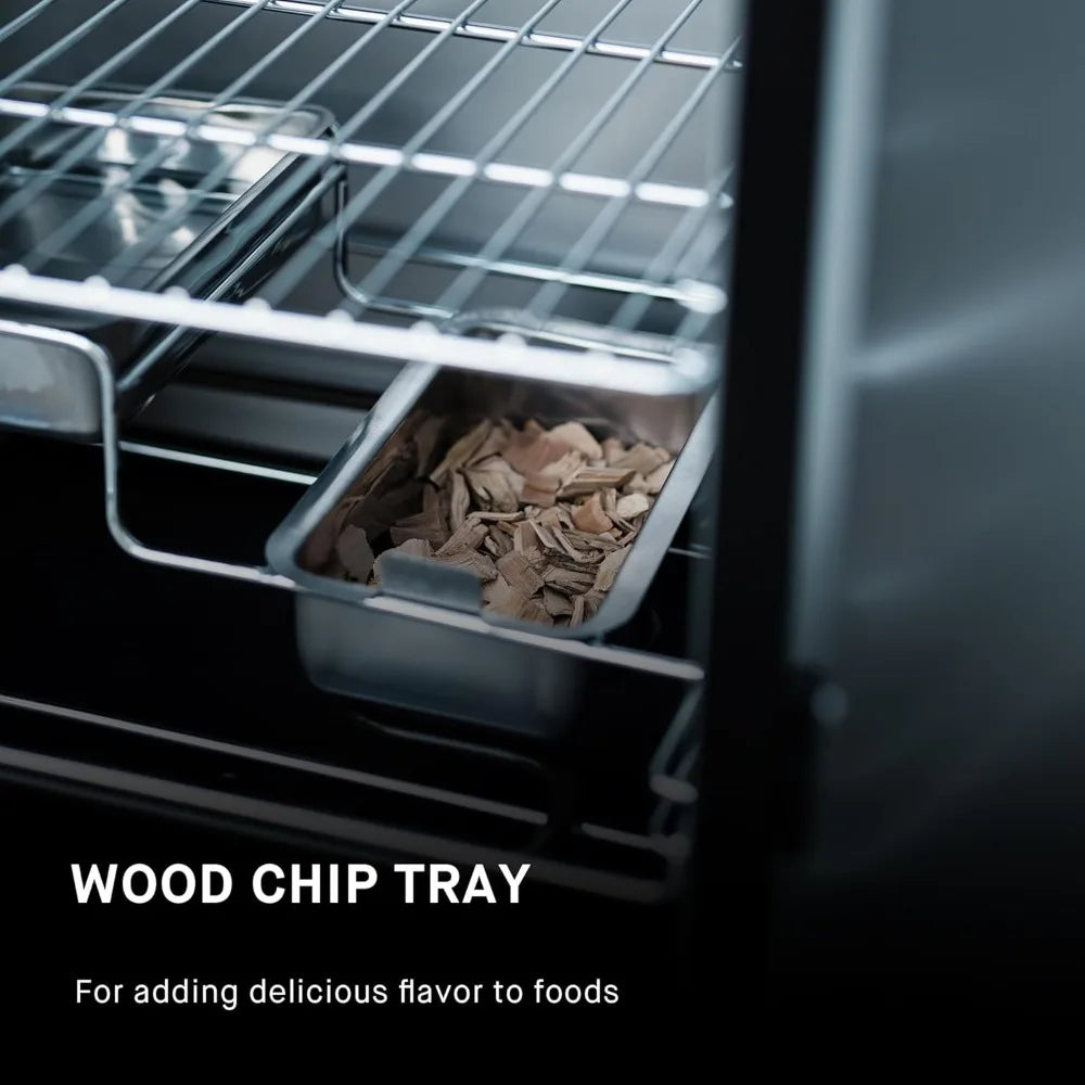 30-inch Electric Vertical BBQ Smoker - 535 Sq. Inch Cooking Area, Analog Temp Control.