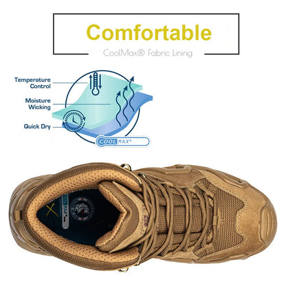 Hiking shoes Men waterproof hunting Boots .