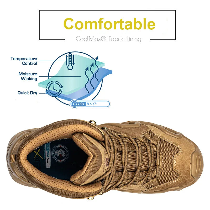 Hiking shoes Men waterproof hunting Boots .