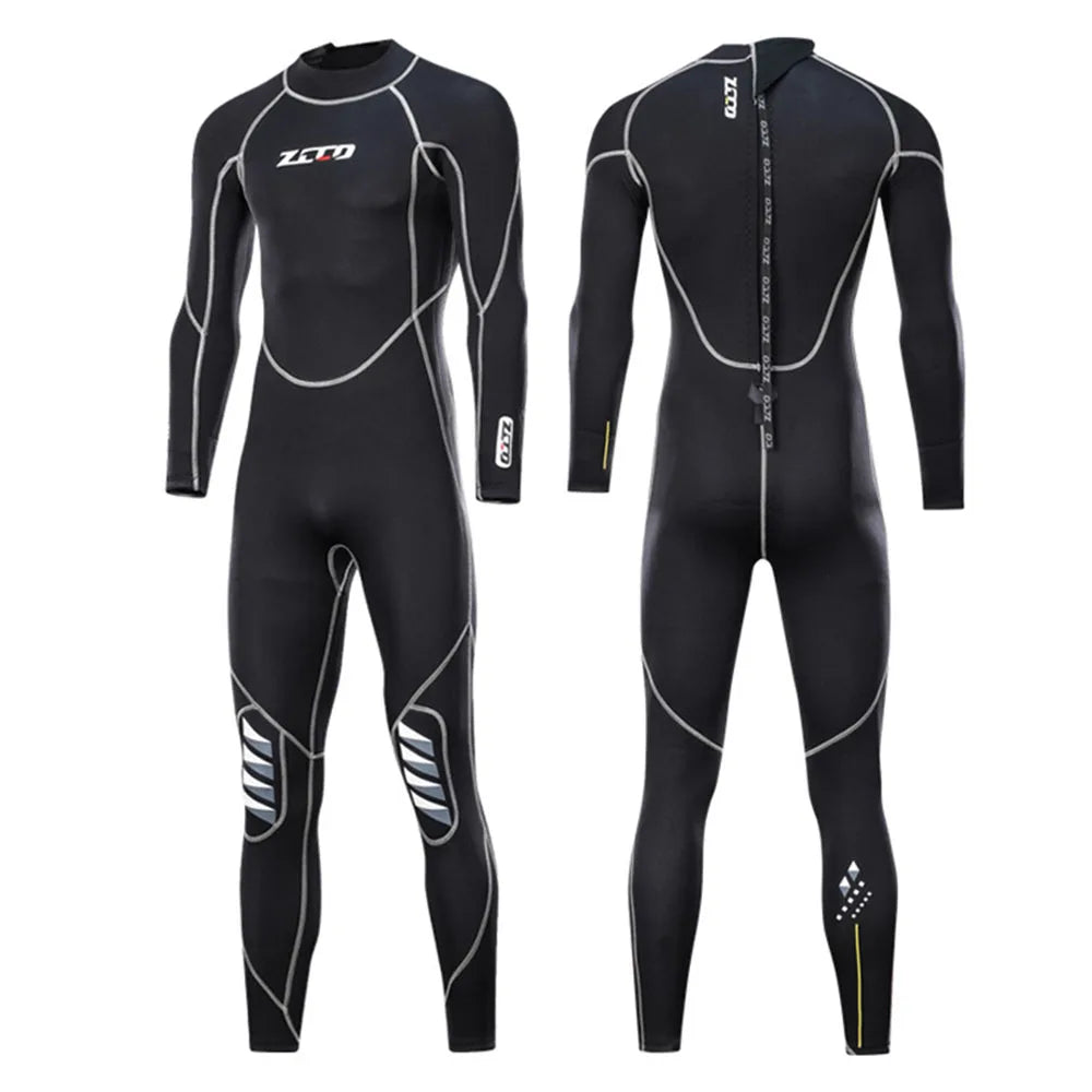 1.5mm 3mm Men Wetsuit Neoprene Scuba Diving Suit One-piece Zipper.