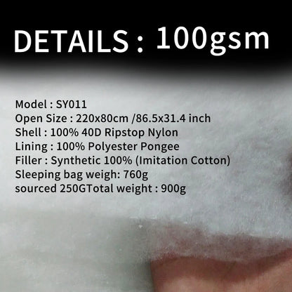 Cotton Sleeping Bag Outdoor 3 Season Ultralight '