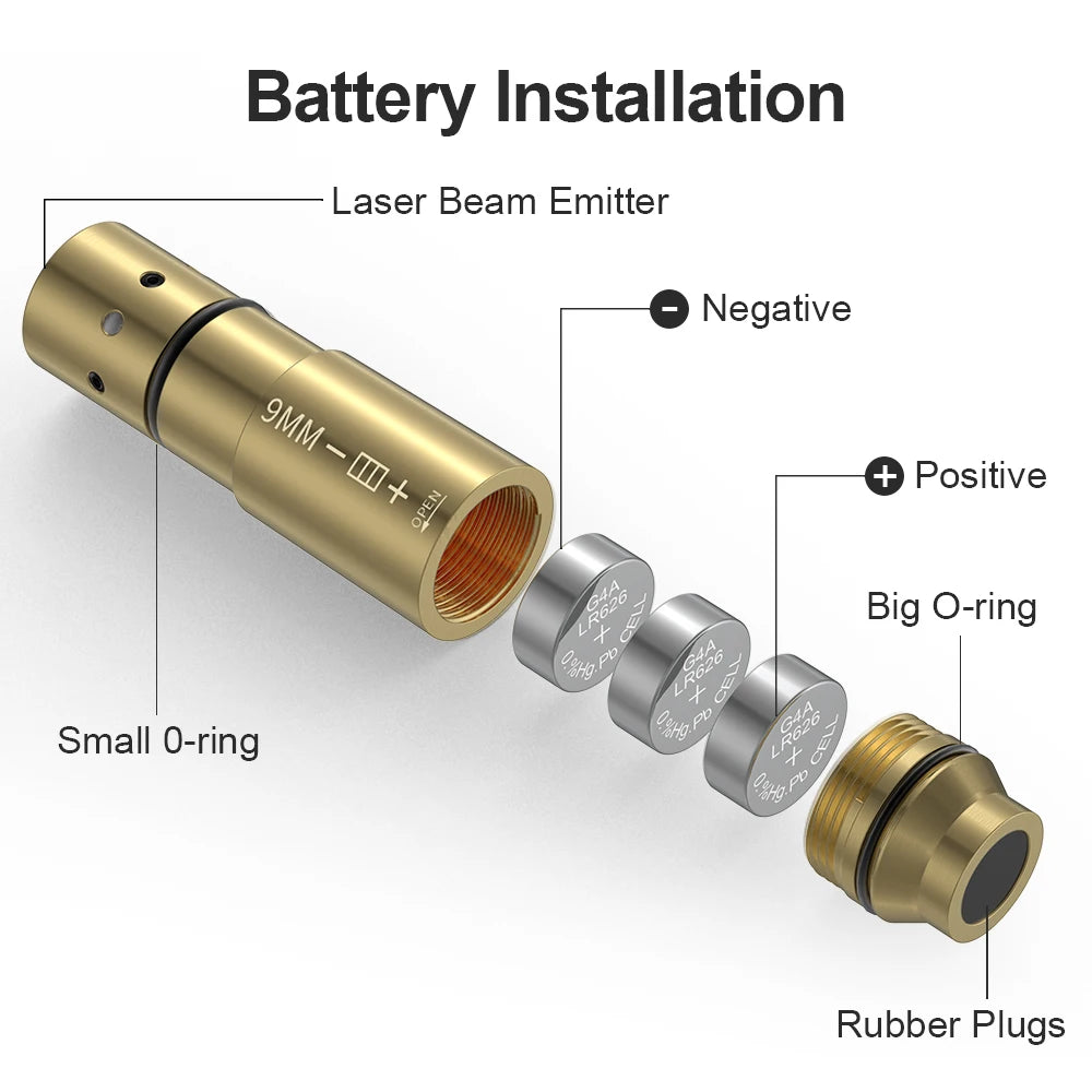 9mm laser training cartridge Red Dot Laser Training Bullet Dry Fire.