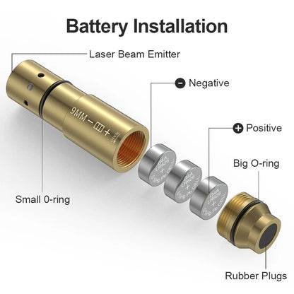 9mm laser training cartridge Red Dot Laser Training Bullet Dry Fire.