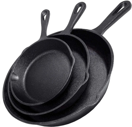 3PCS\4PCS\5pcs Cast Iron Skillet Set 6 Inch/8 Inch/10 Inch Cast Iron Frying Pan.