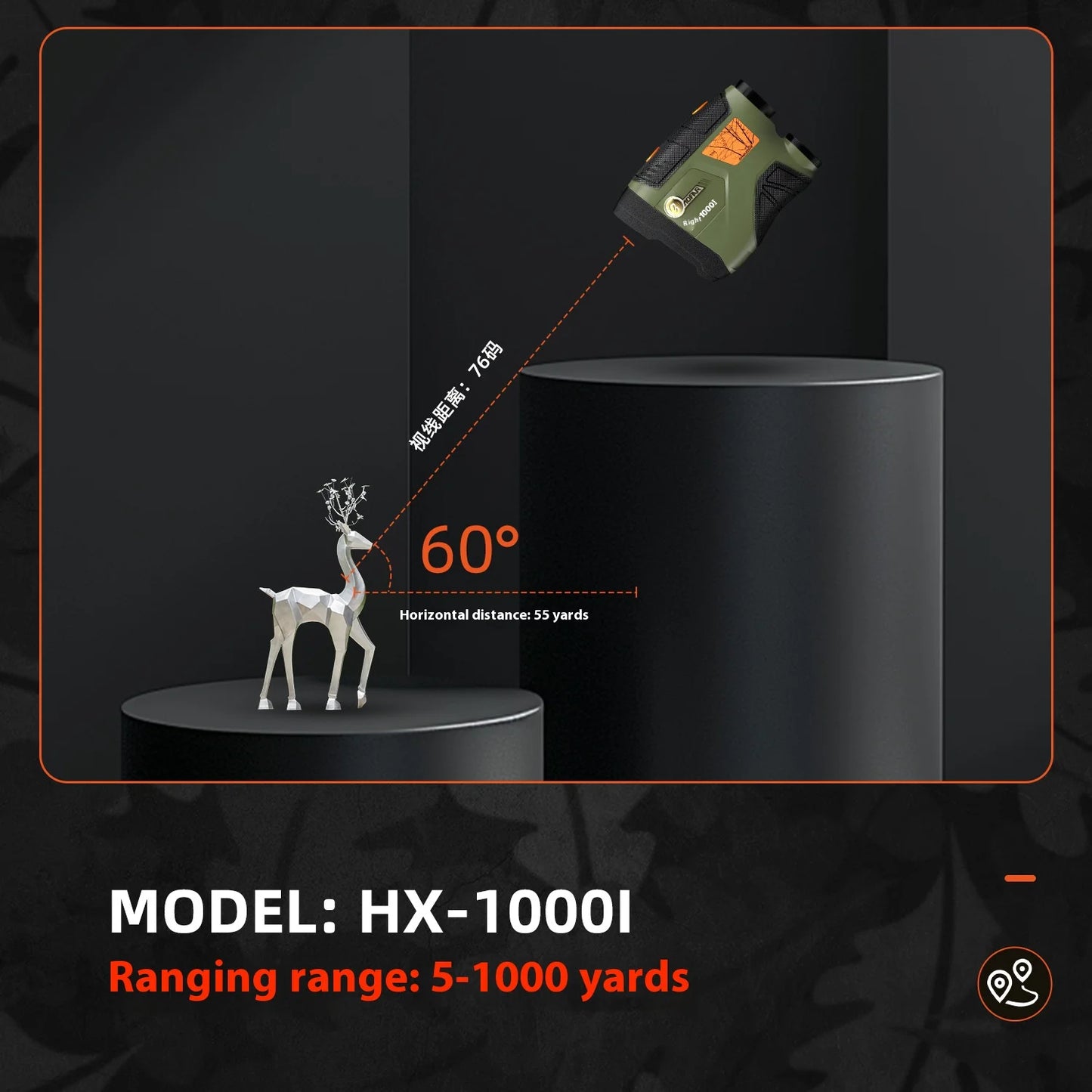 Hunting Rangefinder Up to 1000 Yards, Laser Range Finder with Bow Hunting Mode