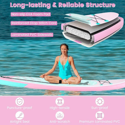 11' x 6" Inflatable Stand Up Paddle Board w/Accessories.