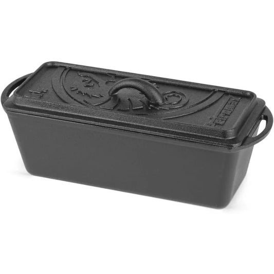 Loaf Pan with Lid, Large Cast Iron Bakeware Pan with Handles.