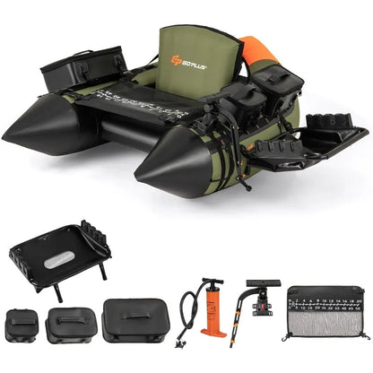 Inflatable Float Tube, With Fish Ruler, Pump, Storage Bag